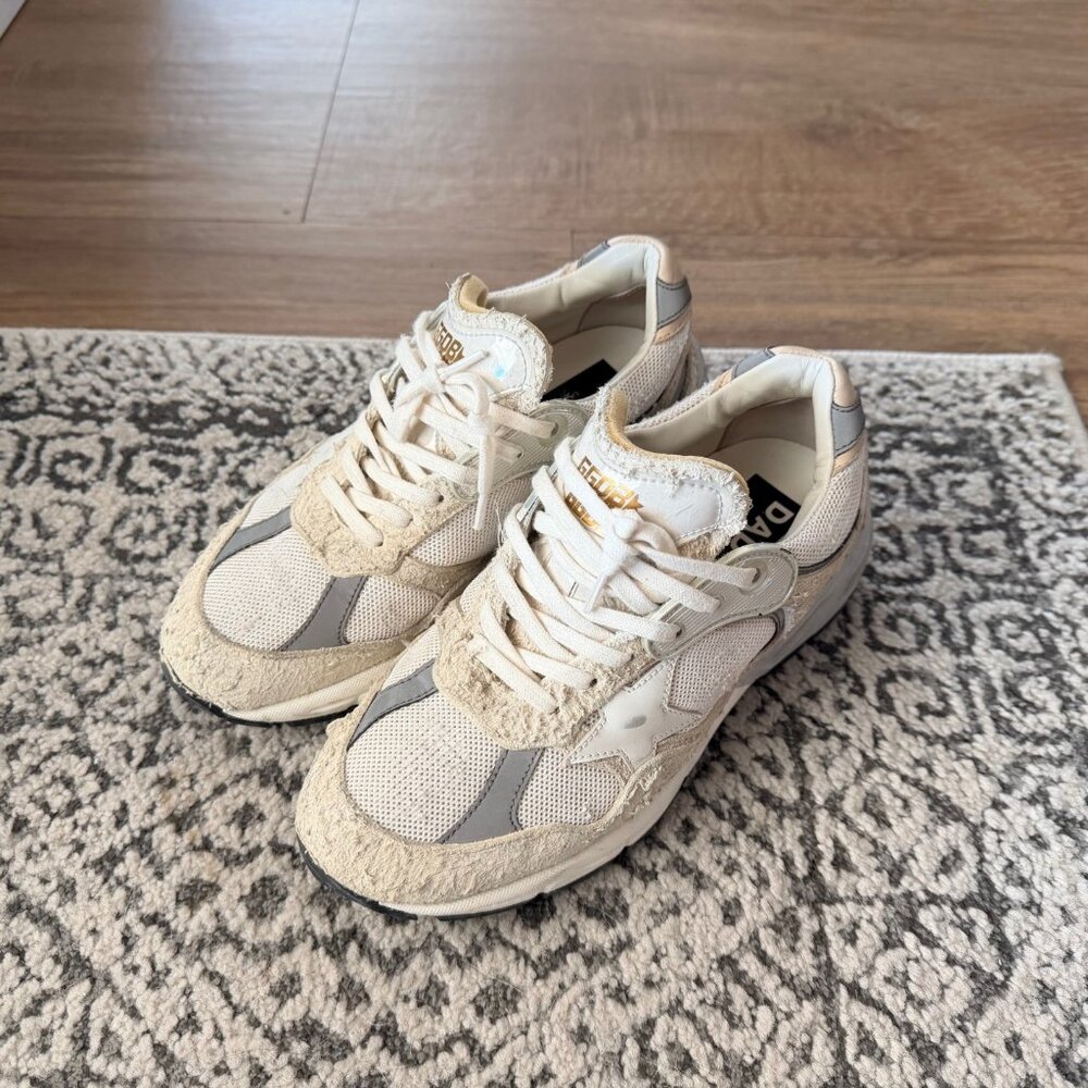 Golden Goose Sneakers Women's Dad-Star In White Mesh And Suede Size 6